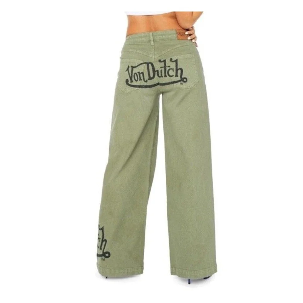 Von Dutch Women's Logo Wide-Leg Jeans Sz: 29 - Picture 4 of 9